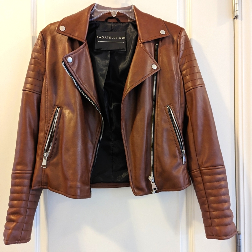 Faux leather jacket